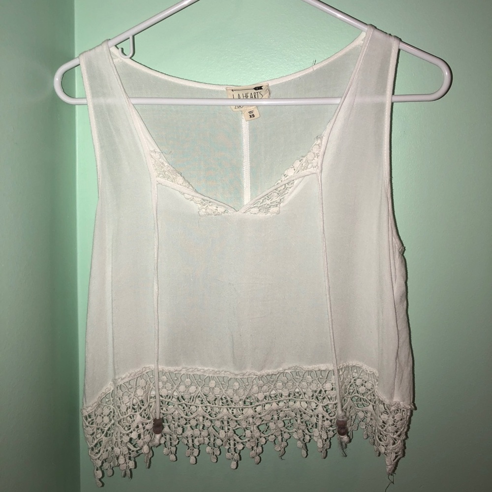 White Pacsun Crop Top